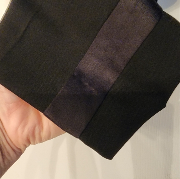 EQUIPMENT Femm Black Tuxedo Wool/ Satin Stripe Ankle Trousers Size 4 - Picture 11 of 13